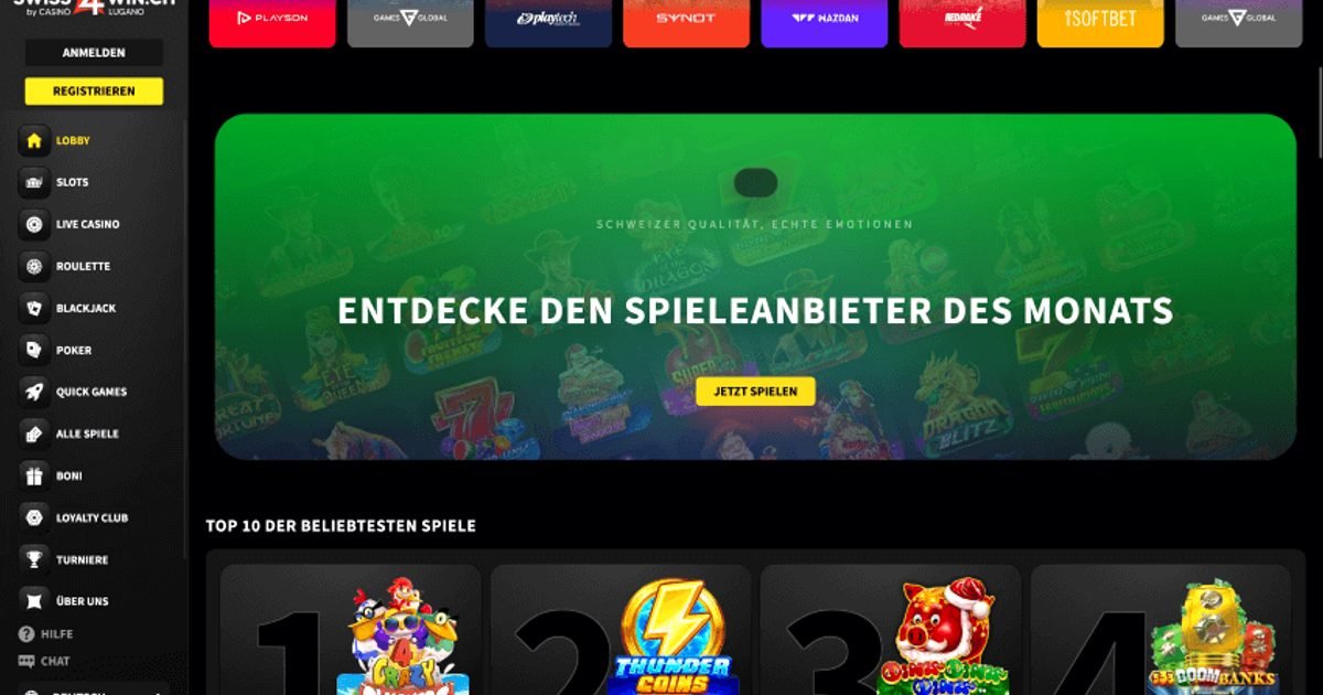 Swiss4Win versión móvil - catálogo de juegos en pantalla pequeña