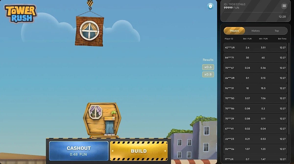 Tower Rush en Dudespin sin descarga